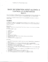 Basic Information About Alcohol & Controlled Substances